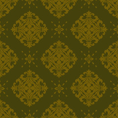 Luxury Seamless Damask Pattern – Elegant Vintage Ornamental Design for Wallpaper, Textile, and Packaging