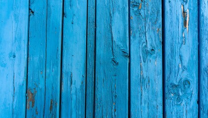 Fototapeta premium Rustic Charm: Textured Blue Wooden Wall Background with Weathered Appearance