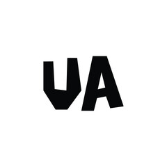 UA monogram logo design letter text name symbol monochrome logotype alphabet character simple logo