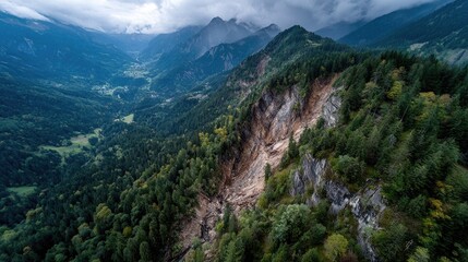 Automated landslide detection system using sensors and AI to monitor slope stability and provide early warnings 