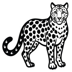Fototapeta premium leopard vector animal