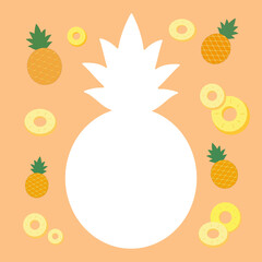 パイナップルの型抜きフレーム