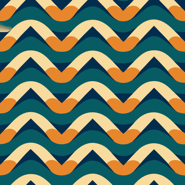 Geometric wave pattern inspired by niger art