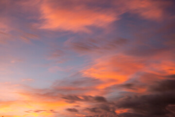 beautiful colorful sky and cloud in twilight time background