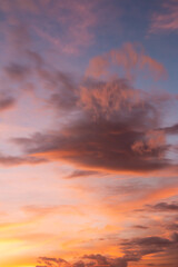 beautiful colorful sky and cloud in twilight time background