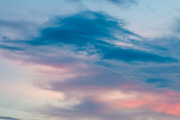 beautiful colorful sky and cloud in twilight time background