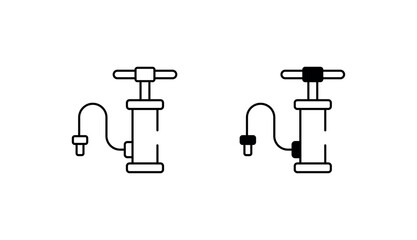 Air pump icon design with white background stock illustration