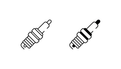 Spark plug icon design with white background stock illustration