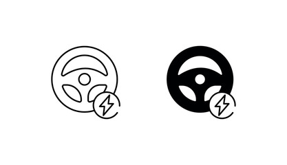 Power stearing icon design with white background stock illustration