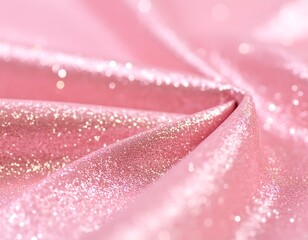 Soft pink fabric with glittering details