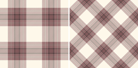 Two seamless tartan patterns. Soft, vintage aesthetic. Ideal for backgrounds, textiles, or design accents. Cozy, traditional, and versatile texture.