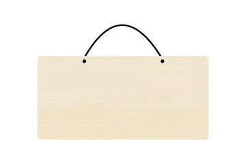 木製の紐付き長方形フレームボード　白木 