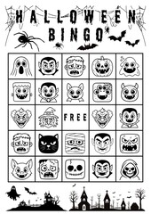 Halloween Bingo Game for Kids, Fun & Easy Classroom Party Activity with Spooky Characters, Perfect for Grades K–3, Printable Bingo Cards