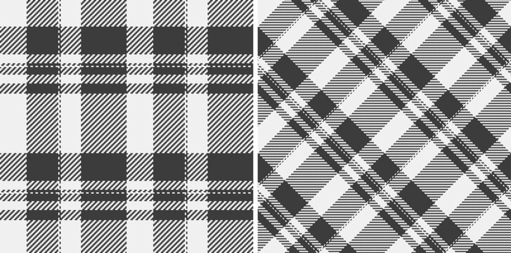 Plaid vector check of pattern texture seamless with a textile background fabric tartan. Set in monochrome colors for golf fashion essentials for the course.