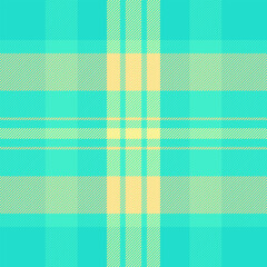 Curved check pattern background, textured textile plaid seamless. Vintage vector tartan texture fabric in teal and amber colors.