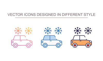 Fototapeta premium Air Conditioner Car icon design with white background stock illustration