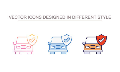 Naklejka premium Car inssurance icon design with white background stock illustration