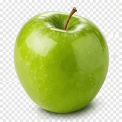 green apple on white background