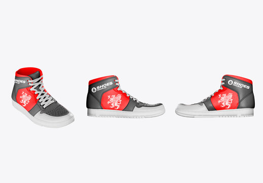 High Top Sneakers Mockup