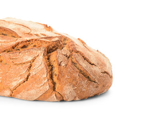 Delicious bread on white background