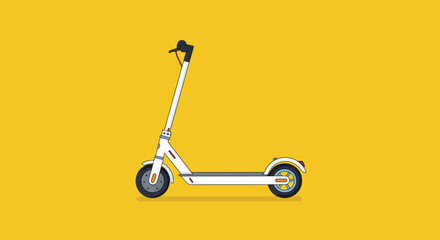 An electric scooter stands ready for a ride, promising a convenient and ecofriendly way to navigate the city streets, offering a blend of modern technology and urban mobility