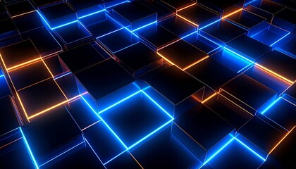 abstract blue background with squares