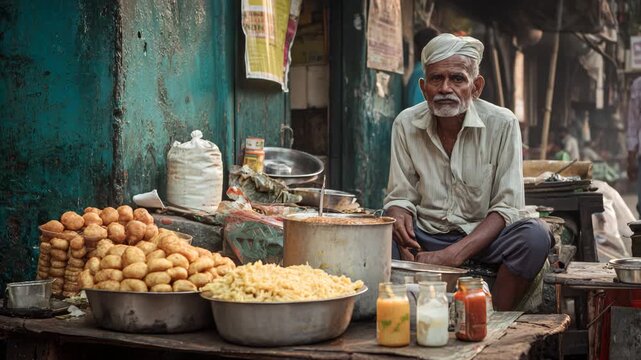 Food vendor on a street