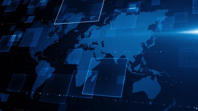 world map with binary code - Powered by Adobe