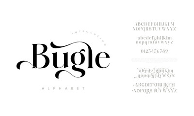 Bugle Stylish Decorative Serif Display Alphabet Font for Branding