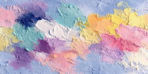 Abstract pastel impasto painting (1)