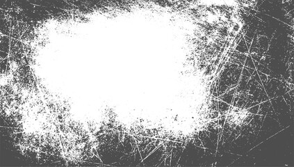 Distressed scratches grunge texture grainy overlay for vintage effects. Scratches and dirt texture on white background