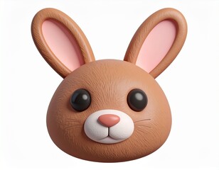 Obraz premium Cute and whimsical cartoon rabbit character with large expressive eyes and soft ears