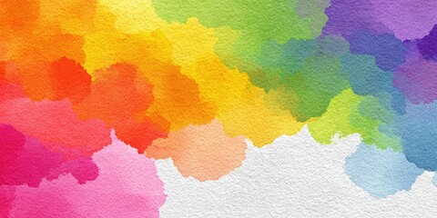Abstract watercolor blots of vibrant colors