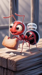 An cartoon ant