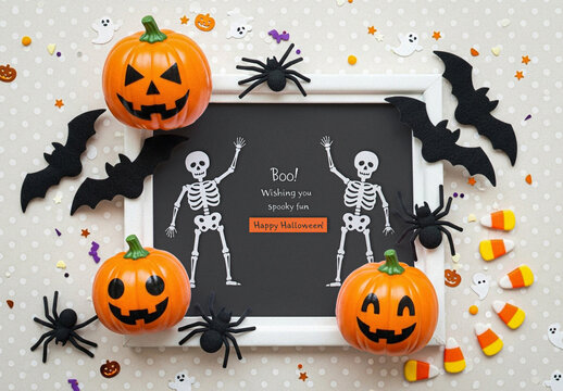 Small Halloween Themed Frame Mockup