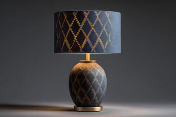 Modern table lamp with geometric light patterns for interior design themes