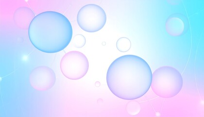 Abstract design featuring overlapping, translucent circles in soft pastel shades of light blue, light pink, and white, creating a calming and ethereal visual effect.