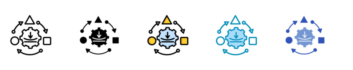 Resilience Chain  Icon Set Multiple Style Collection