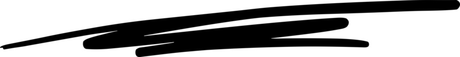 Underline Hand-Drawn Brushstroke Vector Illustration