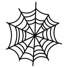A festive Halloween spider web icon pattern is a holiday design element for paper and cobweb, spiderweb, intricate web, gothic, halloween, dark, silhouette, symmetry, abstract, black and white