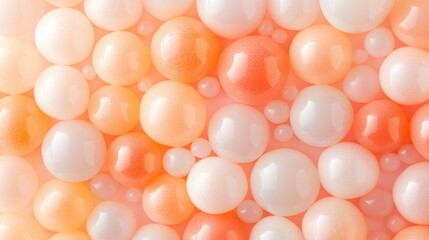 Soft colorful spheres cluster together in a pleasing arrangement creating a vibrant and playful texture.
