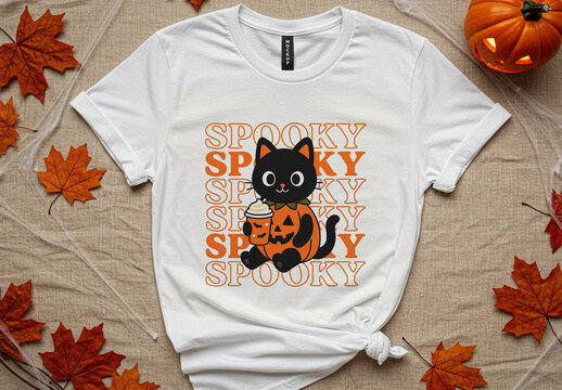 Halloween Themed T-shirt Mockup
