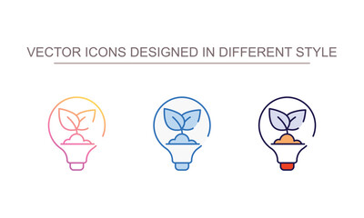 Green Electricity icon design with white background stock illustration