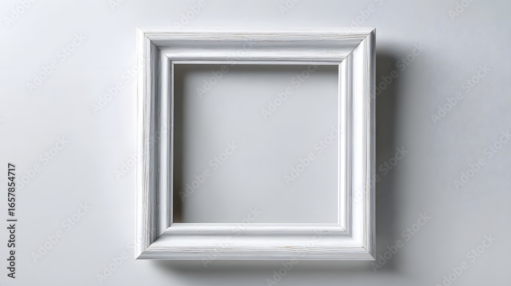 Wall mural square white frame in a studio setting