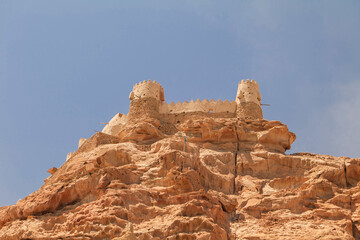 Fototapeta premium Ancient Fortress on Rocky Hill in Al Jouf, Saudi Arabia