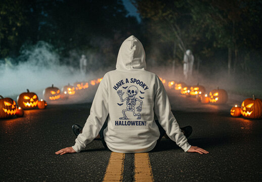Halloween Themed Hoodie Mockup