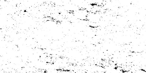 Distressed grain texture vector illustration dirt messy splash overlay and black and white Dust distress grungy effect paint. Vector scratch rustic surface effect monochrome texture composed dust.	