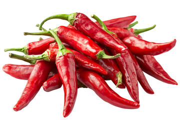 Raw red chili pepper isolated on white background