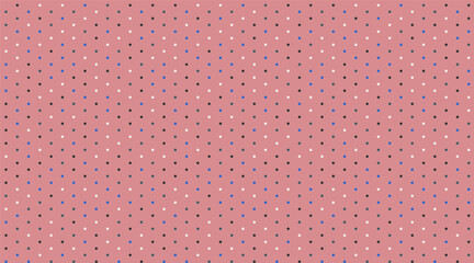 Abstract pink background with tiny multicolored dots, creating a subtle, textured pattern ideal for website banners, social media posts, or textile designs.