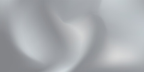 Silver foil background with metal mirror texture. Chrome gradient surface with light gloss. Vector aluminum grey sheet with reflection modern quality